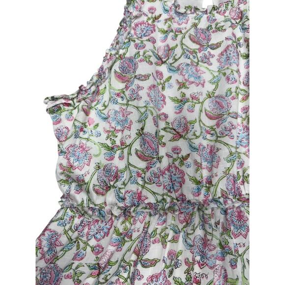 Celina Moon Women's High Neck Floral Spring Mini Dress with Ruffles Size XL - Picture 4 of 11